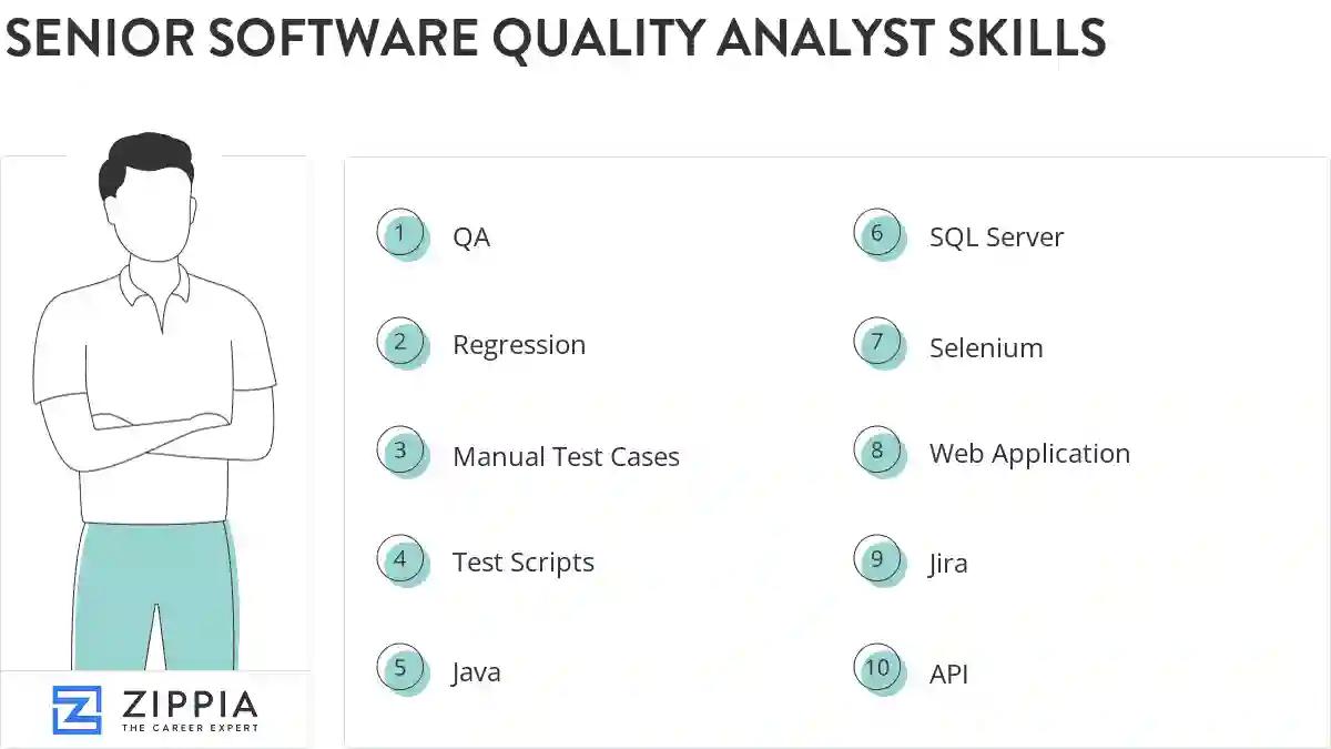Senior software quality analyst skills