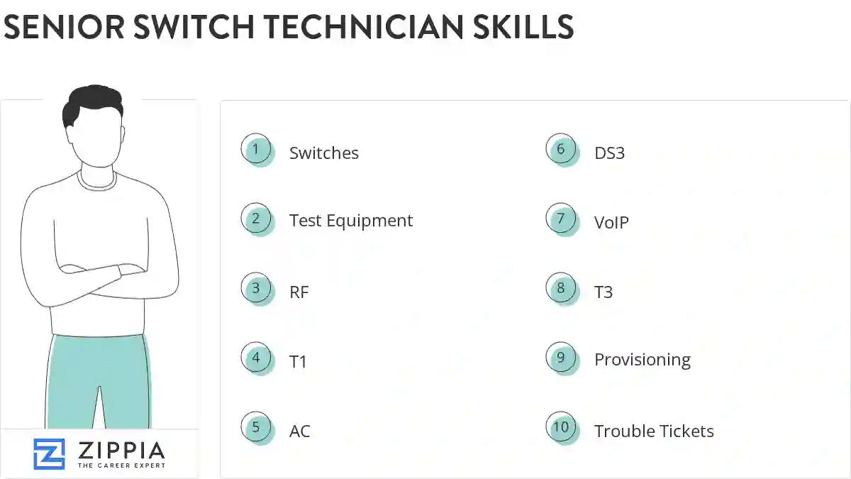 Senior switch technician skills