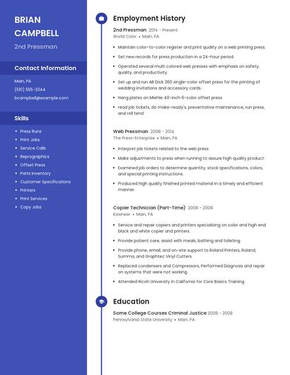 2nd Pressman Resume