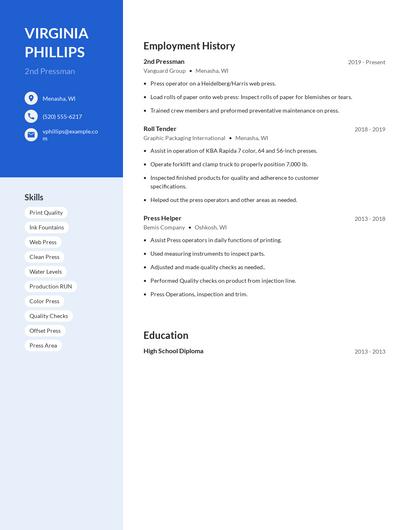 2nd Pressman Resume