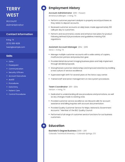 Account Administrator Resume