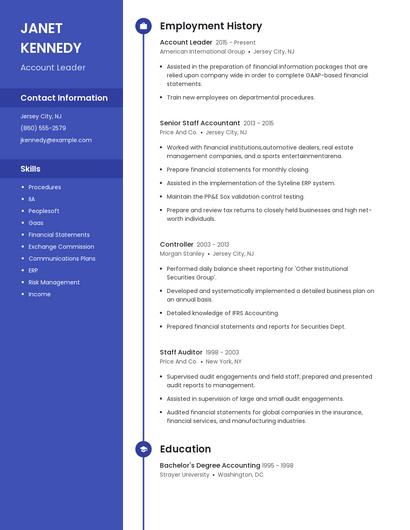 Account Leader Resume