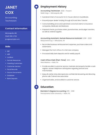 Accounting Technician Resume