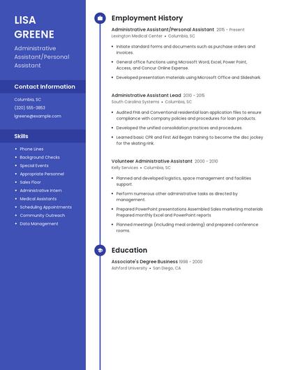 Administrative Assistant/Personal Assistant Resume