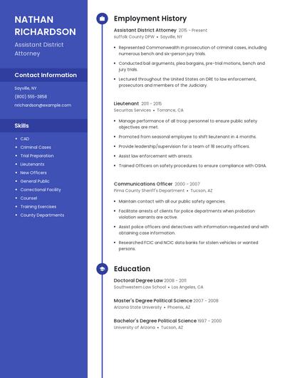 Assistant District Attorney Resume