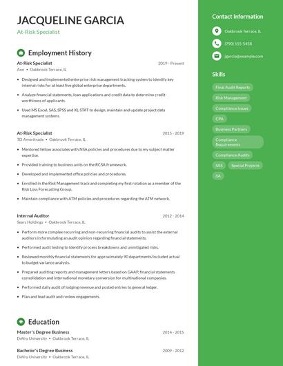 At-Risk Specialist Resume
