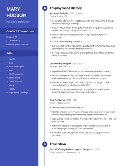 Autocad Designer Resume