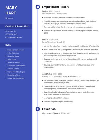 Banker Resume