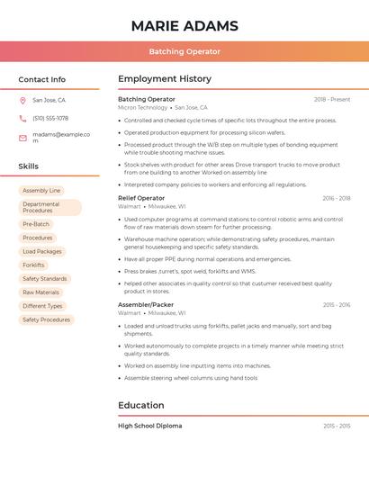 Batching Operator Resume