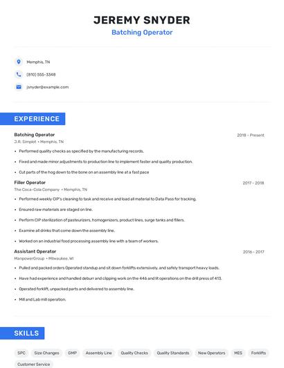 Batching Operator Resume