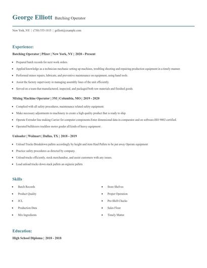 Batching Operator Resume