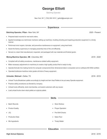 Batching Operator Resume