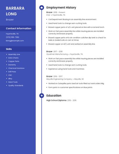 Brazer Resume