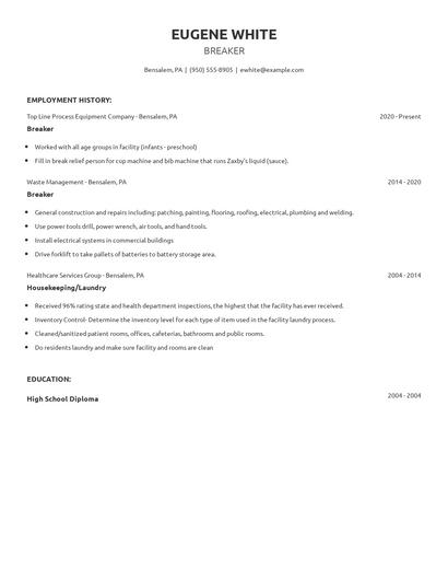 Breaker Resume