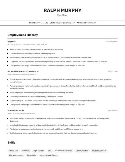 Brother Resume