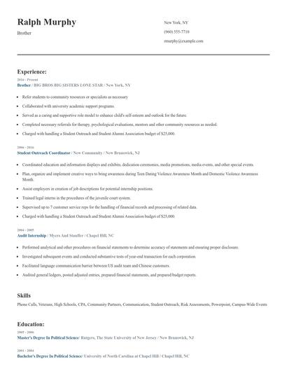 Brother Resume