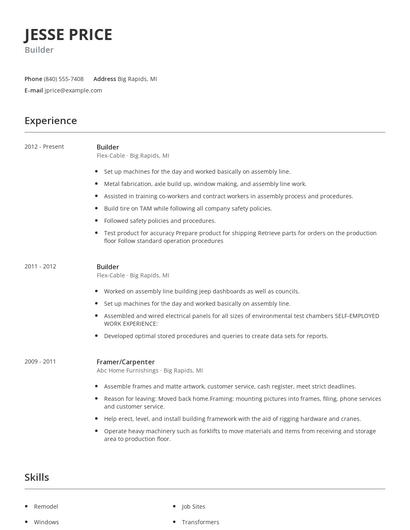 Builder Resume