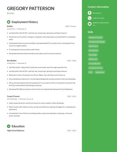 Builder Resume