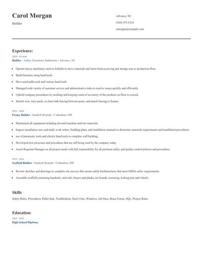 Builder Resume