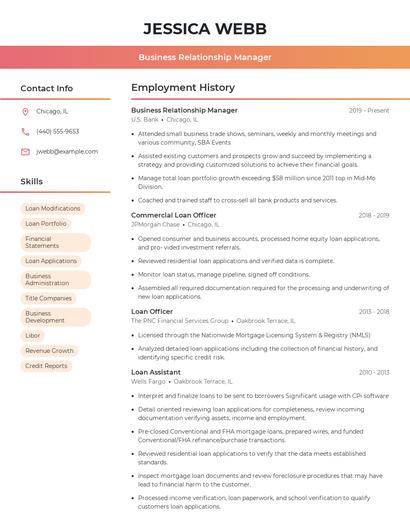 Business Relationship Manager Resume