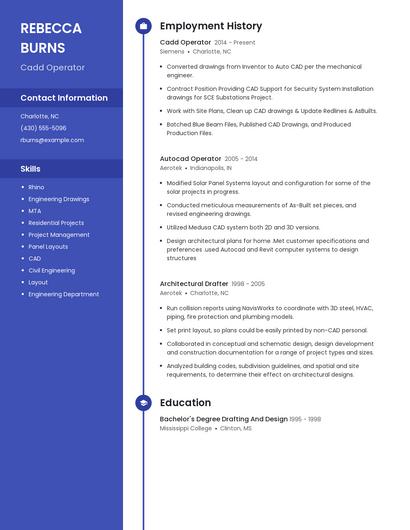 Cadd Operator Resume