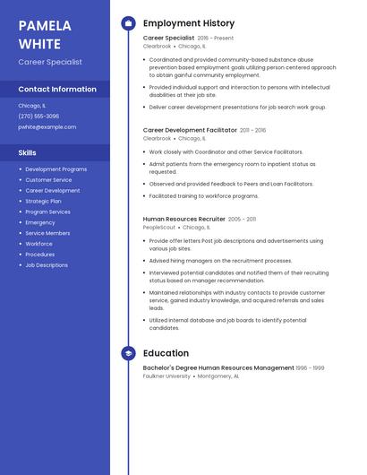 Career Specialist Resume
