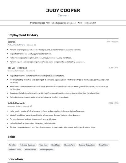 Carman Resume