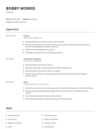 Carney Resume