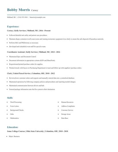 Carney Resume