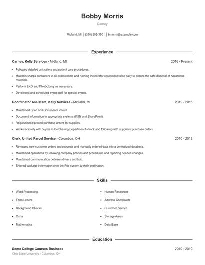 Carney Resume