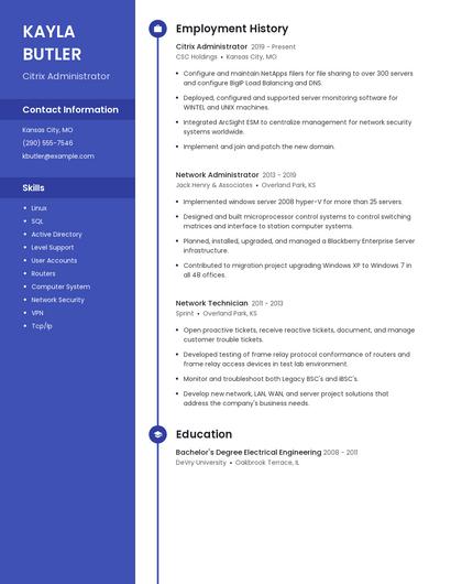Citrix Administrator Resume