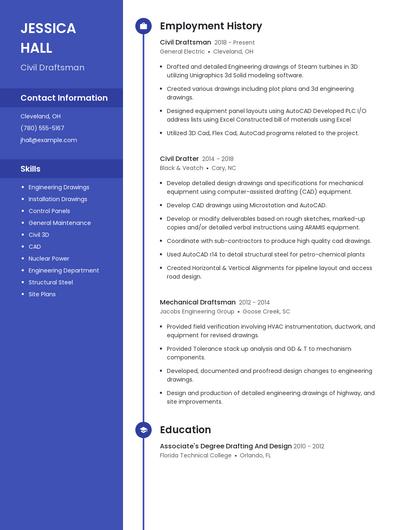Civil Draftsman Resume