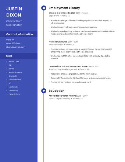Clinical Care Coordinator Resume