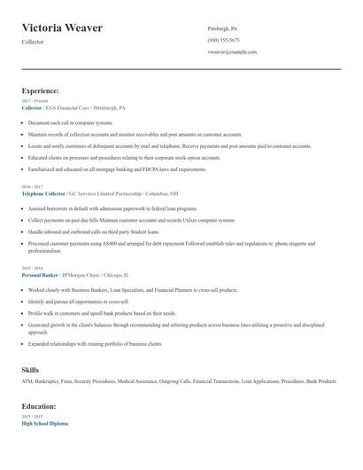 Collector Resume