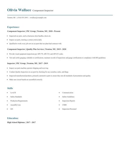 Component Inspector Resume