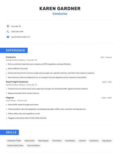Conductor Resume
