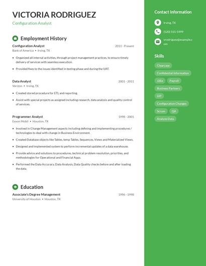Configuration Analyst Resume