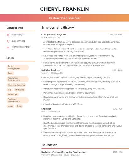 Configuration Engineer Resume