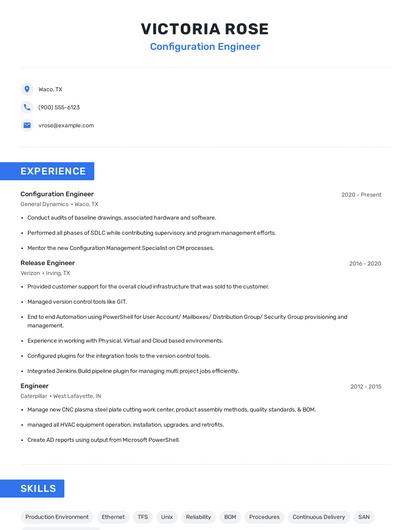 Configuration Engineer Resume