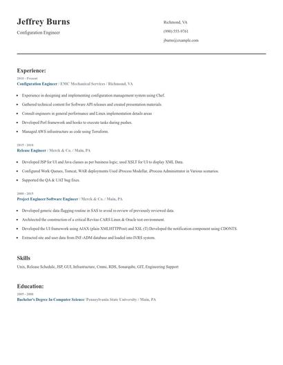 Configuration Engineer Resume