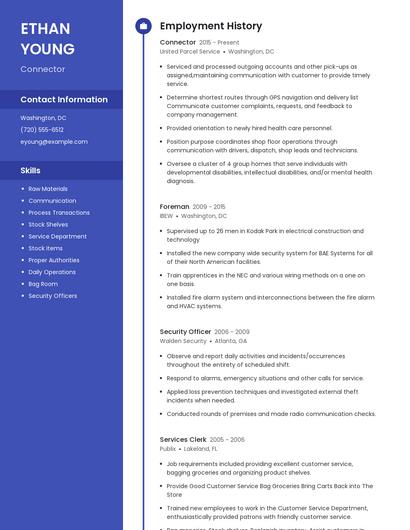 Connector Resume
