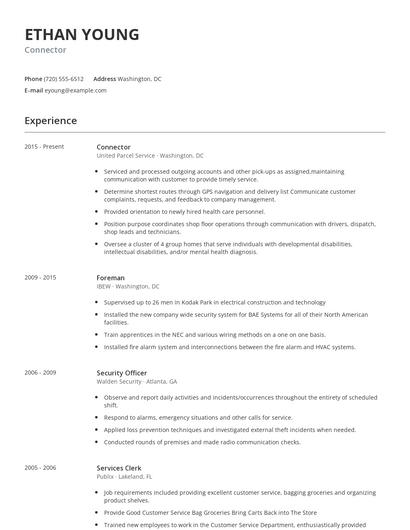 Connector Resume