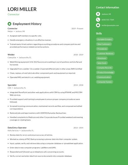 Connector Resume