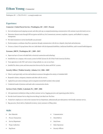 Connector Resume