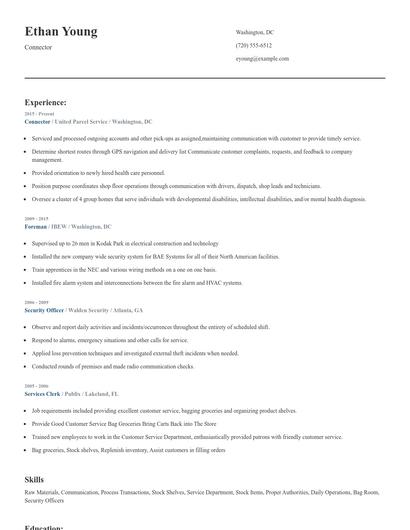 Connector Resume