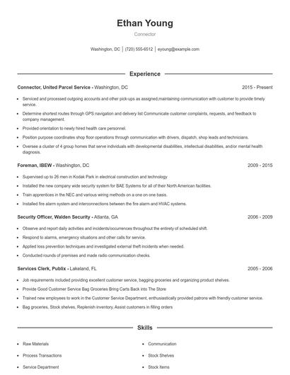 Connector Resume
