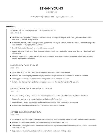 Connector Resume