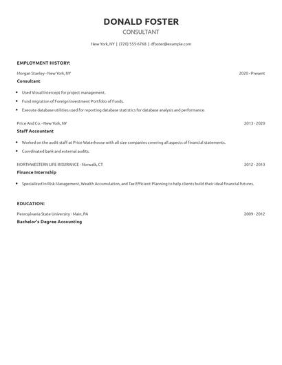 Consultant Resume