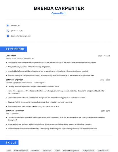 Consultant Resume