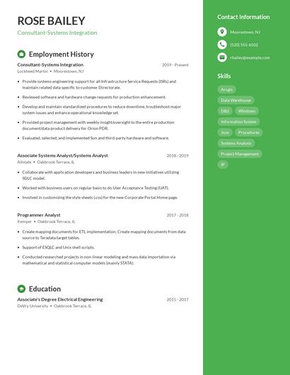 Consultant-Systems Integration Resume